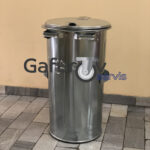 Metal bin with lid 110 liters